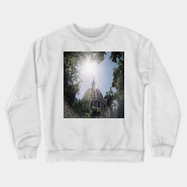 St. Pauls Sun Rays London England Crewneck Sweatshirt by Fussell Films